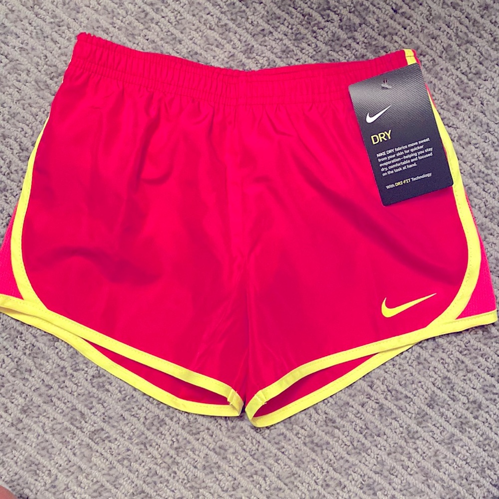 Nike Vivid Pink / Volt Dri-Fit Shorts Size 6x